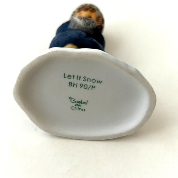 Vintage Berta Hummel Goebel Figurine 3" Let It Snow Box Winter Wonderland BH90/P - Picture 7 of 12